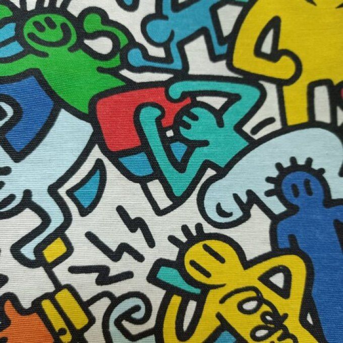 Besace toile Cayman bleue-Rabat Keith Haring