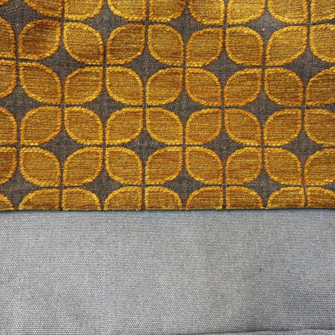 Besace toile Cayman bronze - Rabat art déco jaune