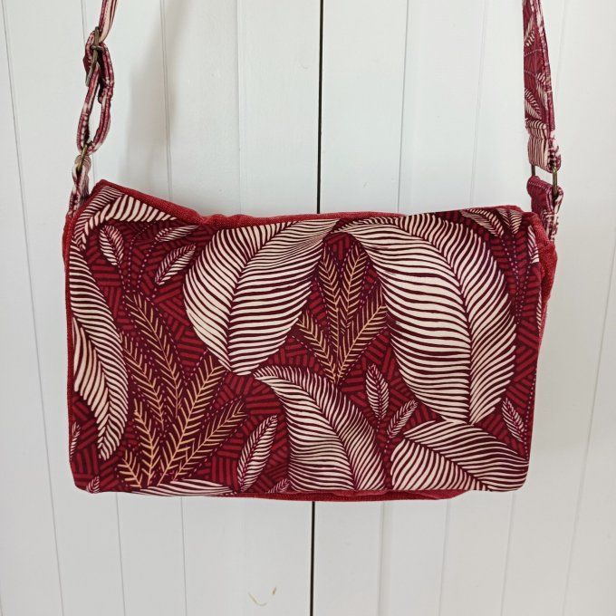 Besace velours Rober corail-Rabat Syntra