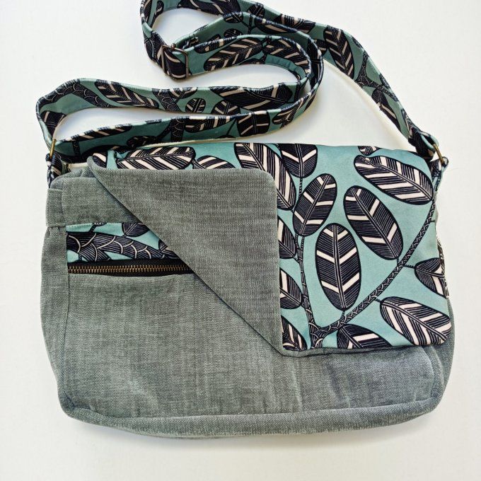 Besace velours anthracite-Rabat Kew Garden - Copie