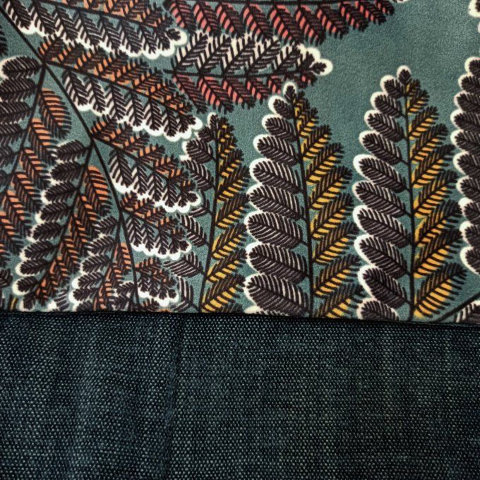 Besace velours bleu - Rabat Victoire bleu