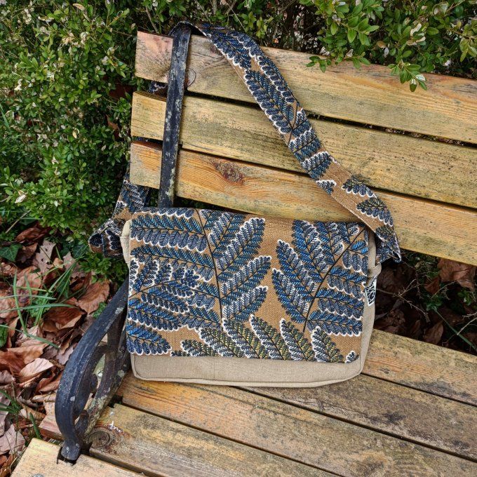 Besace roile Cayman bronze - Rabat lin Victoire kaki