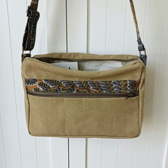 Besace roile Cayman bronze - Rabat lin Victoire kaki