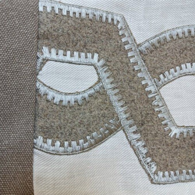 Besace beige - Rabat laine et lin Casamance