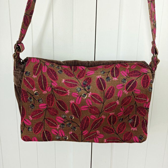 Besace velours Rober  brun - Rabat lin Lifestyle rose