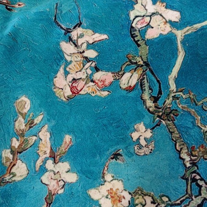 Besace velours ras vert-gris - Rabat Van Gogh