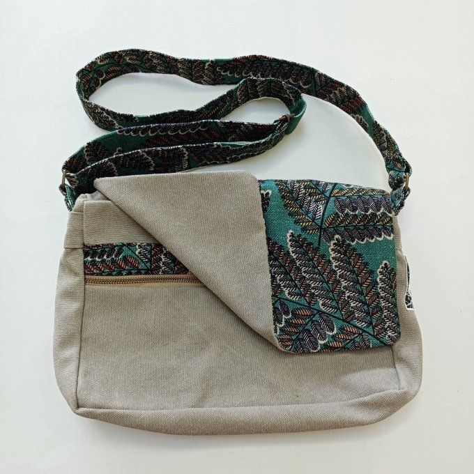 Besace toile Cayman ficelle - Rabat Victoire vert