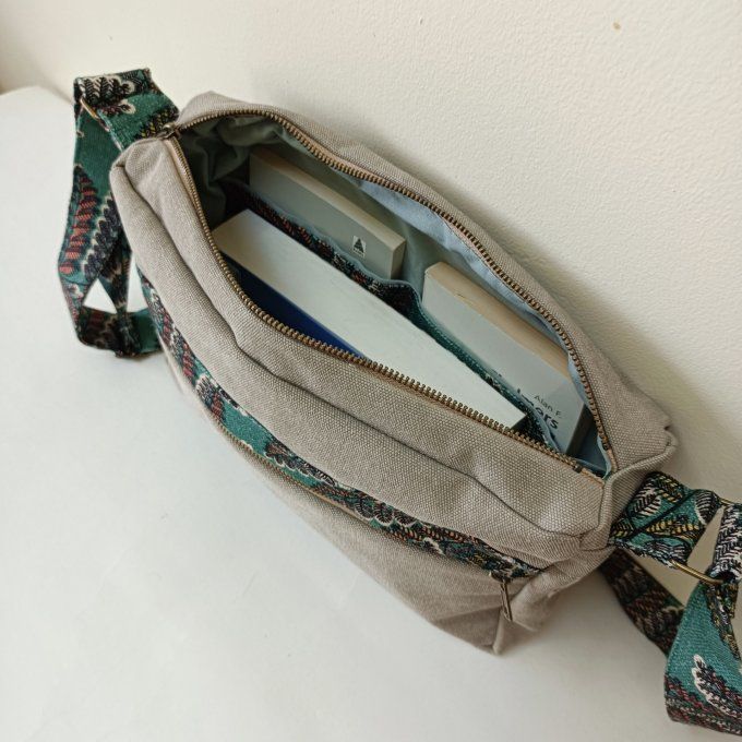 Besace toile Cayman ficelle - Rabat Victoire vert