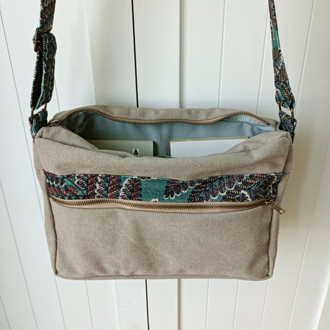 Besace toile Cayman ficelle - Rabat Victoire vert