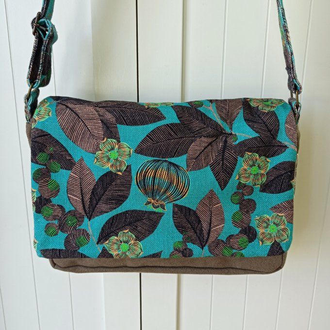 Besace toile Cayman taupe - Rabat Fruits du paradis