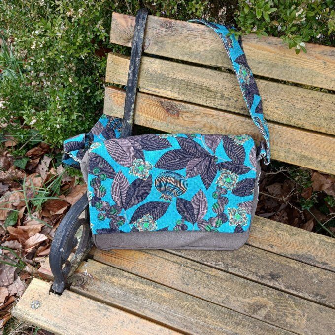 Besace toile Cayman taupe - Rabat Fruits du paradis