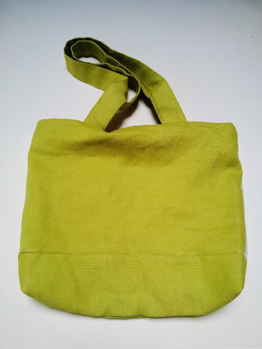 Sac à main soie et lin Vert pomme