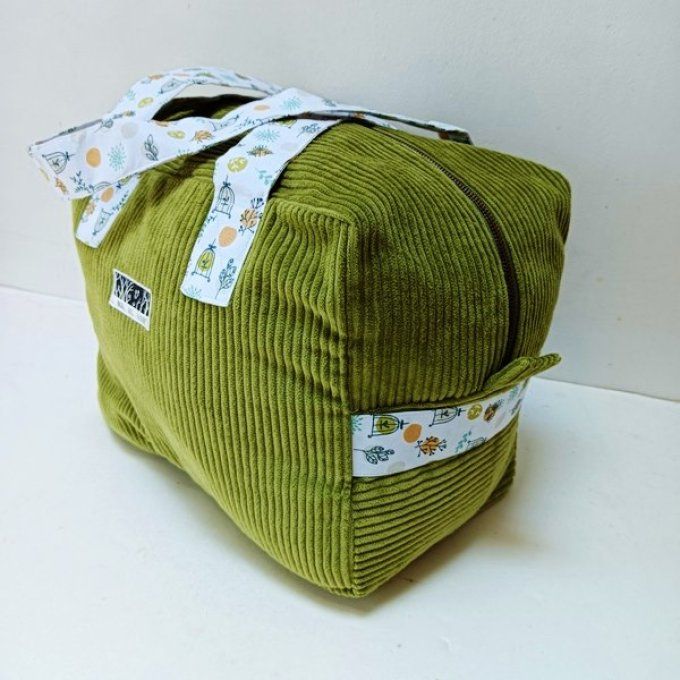 Sac we velours vert Pickles - Coton assorti