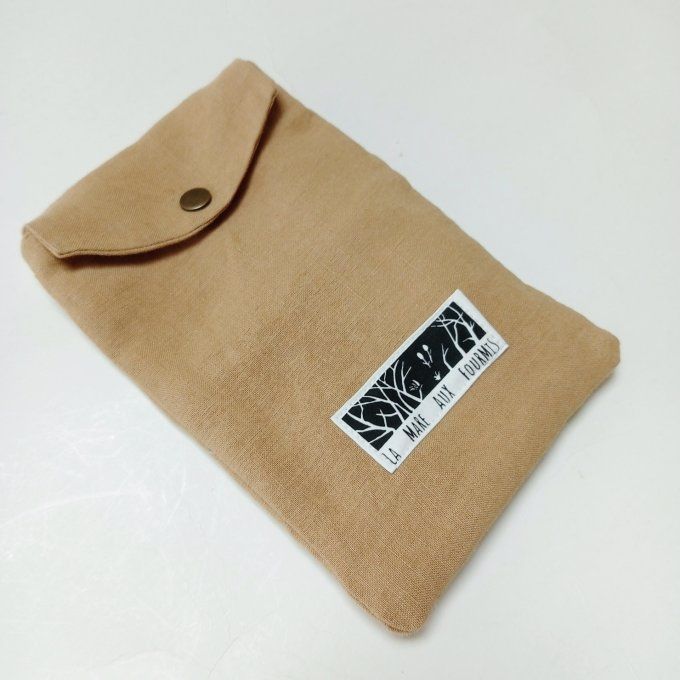 Pochette téléphone portable - Lin lavé maïs