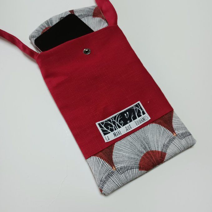 Pochette téléphone portable - Lin rouge - Papyrus
