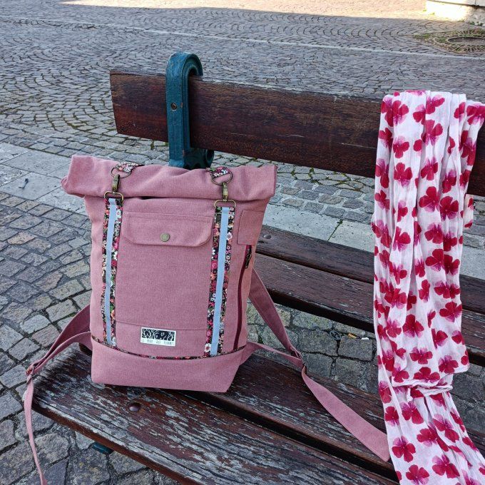 Sac à dos coursier toile Cayman terra / fleurs