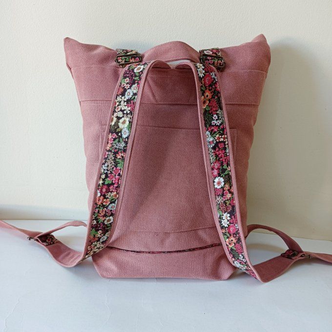 Sac à dos coursier toile Cayman terra / fleurs