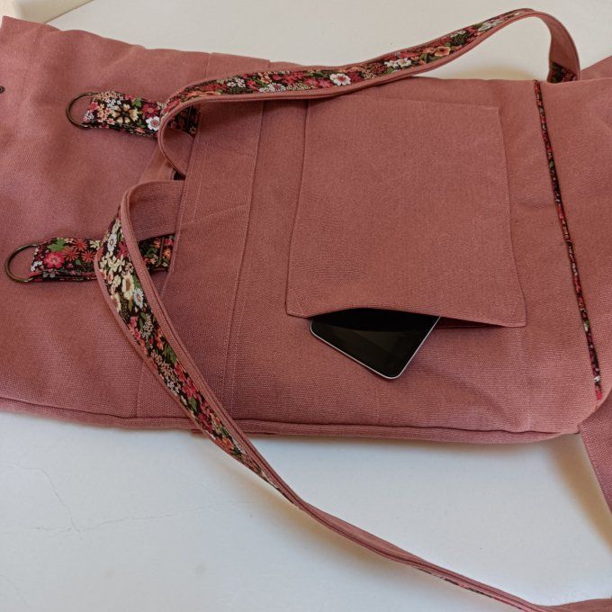 Sac à dos coursier toile Cayman terra / fleurs