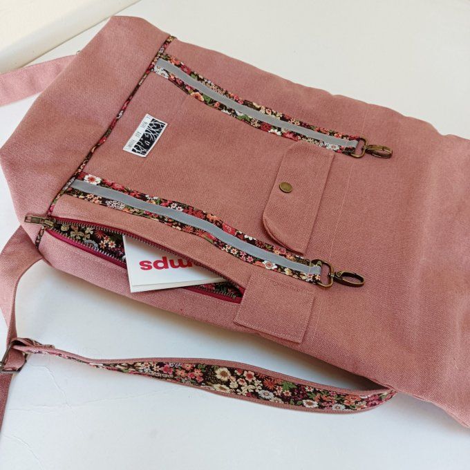 Sac à dos coursier toile Cayman terra / fleurs