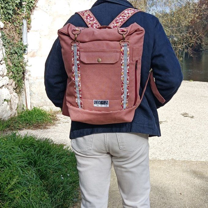 Sac à dos coursier toile Cayman terracotta - Liberty rouge