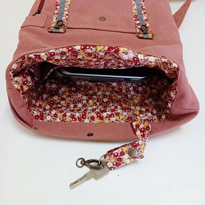 Sac à dos coursier toile Cayman terracotta - Liberty rouge