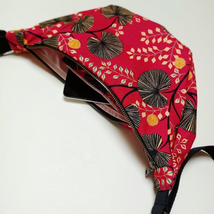 Sac demi-lune - Pondichery rose