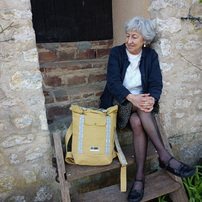 Sac à dos coursier toile Cayman jaune/coton Liberty