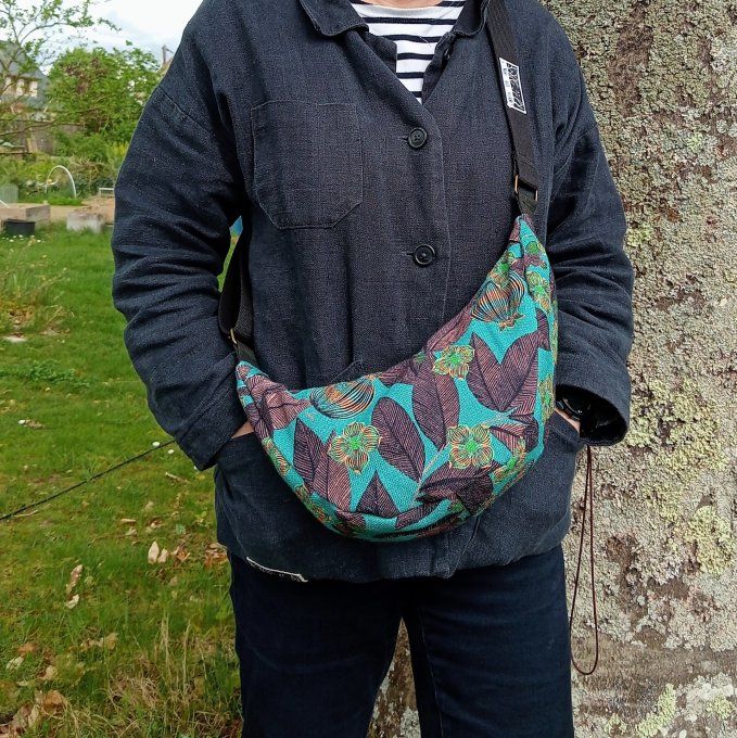 Sac demi-lune - Lin vert Fruits du paradis