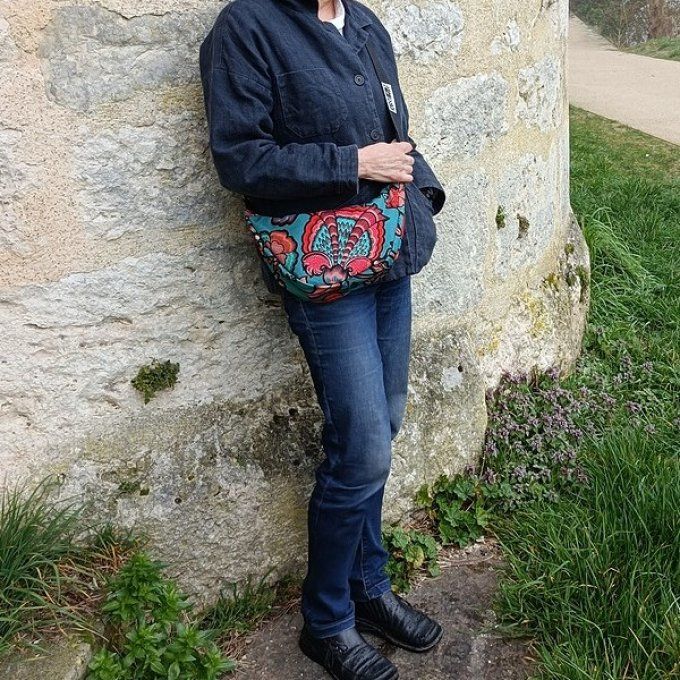 Sac demi-lune coton Indienne
