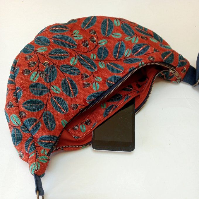 Sac demi-lune - Lin corail Life style