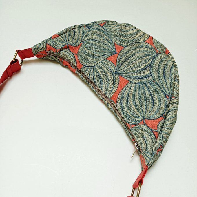 Sac demi-lune coton Harvest vert-orange