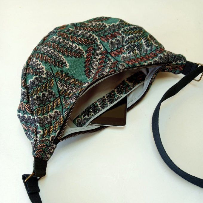 Sac demi-lune - Lin vert/terra Victoire