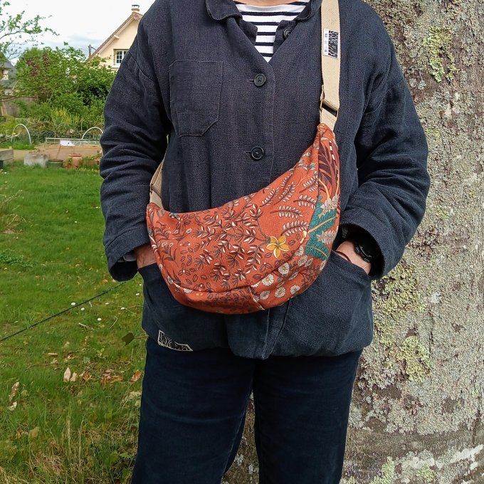 Sac demi-lune - Coton terra Wonderful world