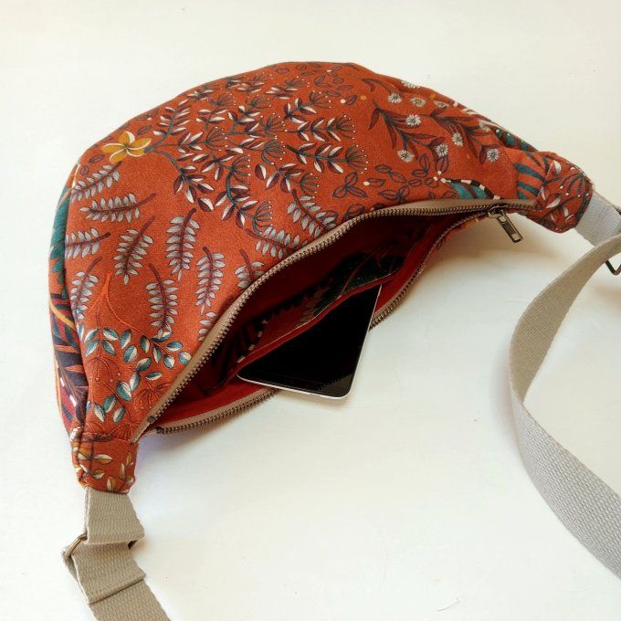 Sac demi-lune - Coton terra Wonderful world