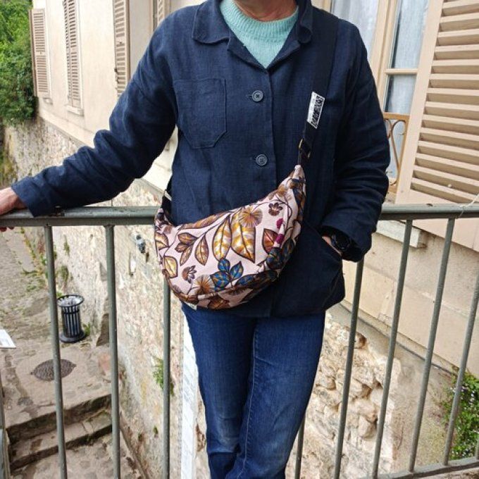 Sac demi-lune - Rainbow tree beige