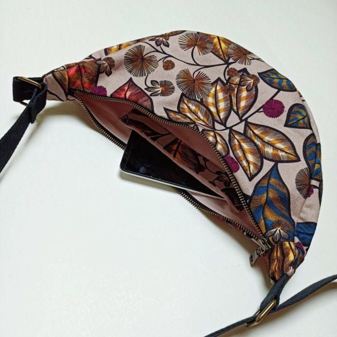 Sac demi-lune - Rainbow tree beige