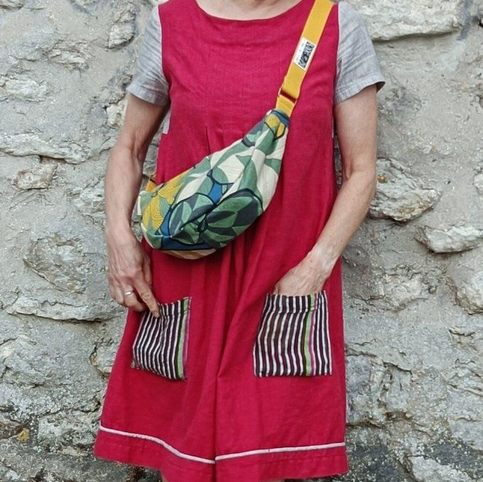 Sac demi-lune - Idriss vert/jaune