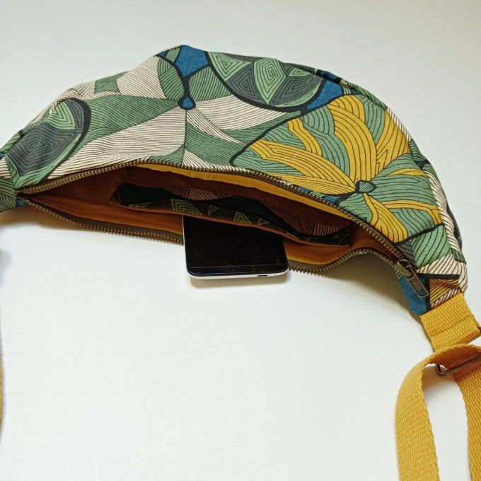 Sac demi-lune - Idriss vert/jaune