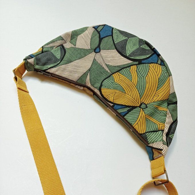 Sac demi-lune - Idriss vert/jaune