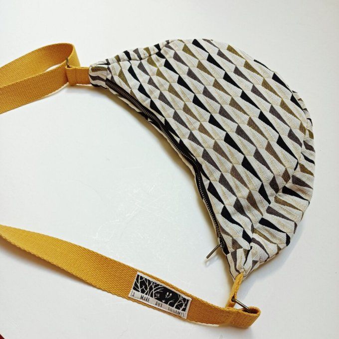 Sac demi-lune - noir/jaune